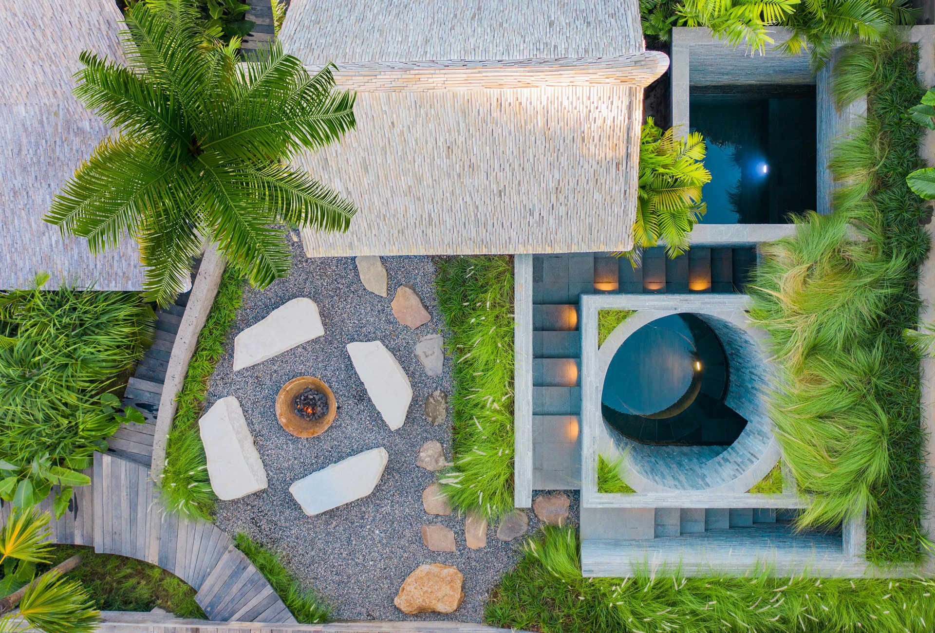 The Asa Maia saltwater pool and central pavilion — luxury boutique retreat, Uluwatu Bali